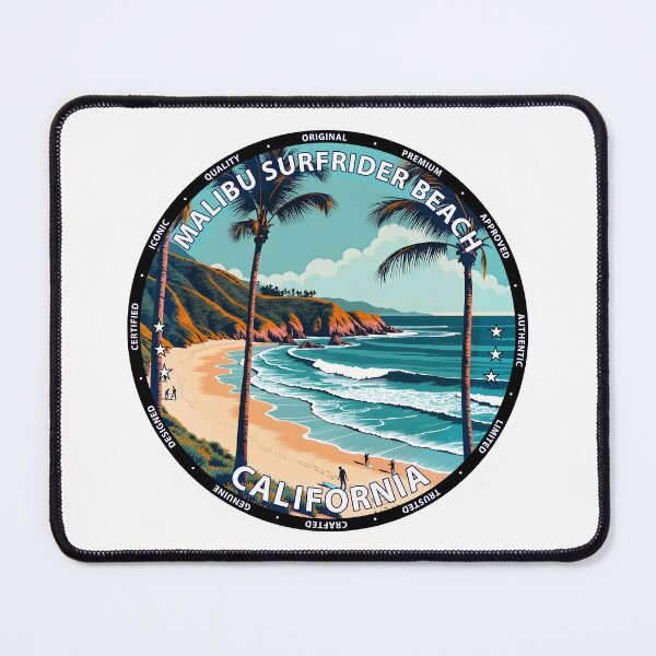 Item preview, Malibu Surfrider Beach – California USA - Surf lifestyle classic longboard waves designed and sold by inkNext.