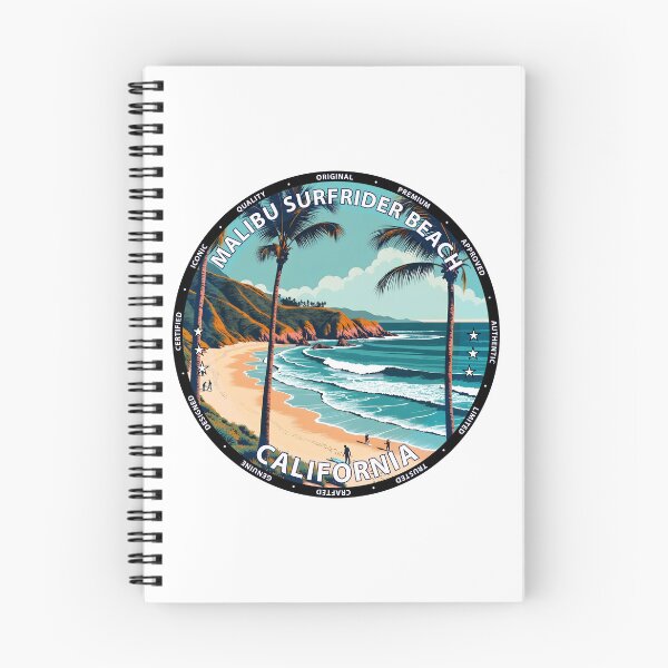 Item preview, Malibu Surfrider Beach – California USA - Surf lifestyle classic longboard waves designed and sold by inkNext.
