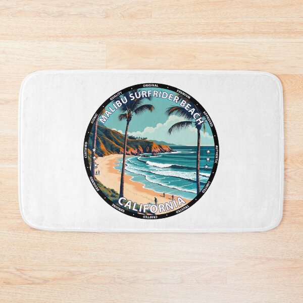 Item preview, Malibu Surfrider Beach – California USA - Surf lifestyle classic longboard waves designed and sold by inkNext.