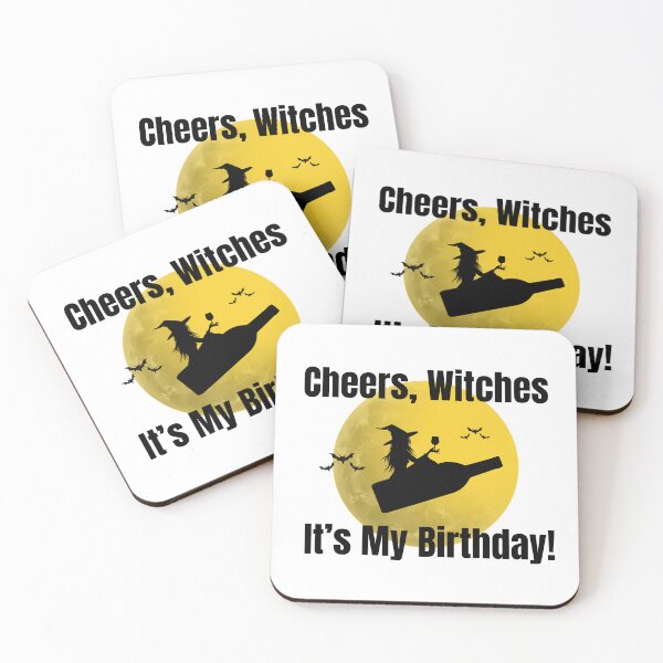 Item preview, Wine Witch Birthday Funny Spooky Halloween Birthday Gift Design designed and sold by luckyhue.