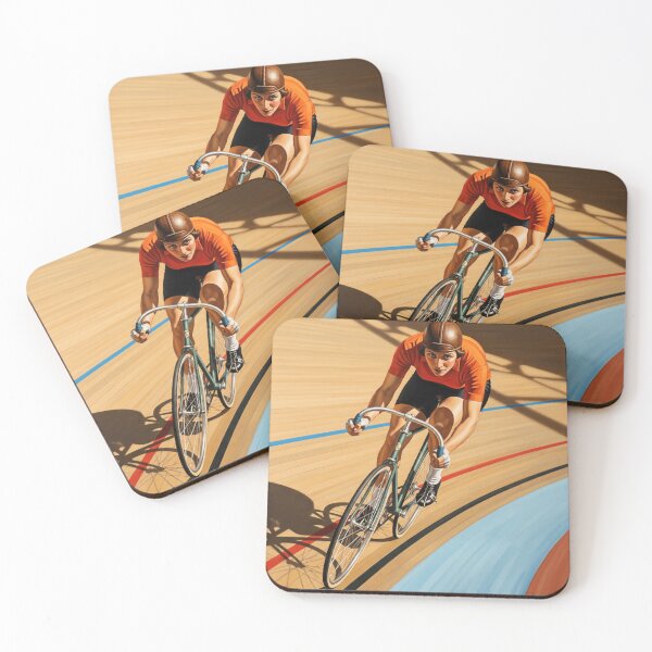 Item preview, LE CYCLISTE DU VÉLODROME (The Velodrome Cyclist) - Original Art Deco Artwork designed and sold by elektronen.