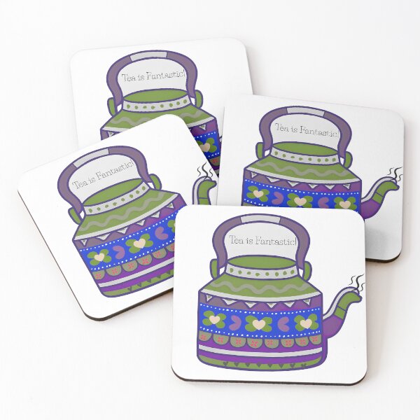Item preview, Colorful Pakistani Folk Art Tea Kettle – “Tea is Fantastic!” Sticker designed and sold by HusnMir.