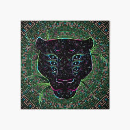 Psychedelic Ayahuasca Black Jaguar Spirit Shaman Animal Art Board Print