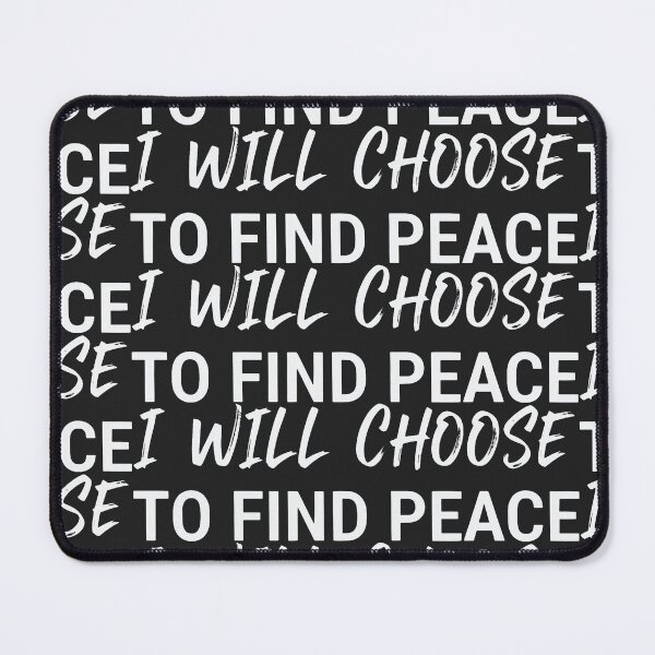 Item preview, Calm and Modern Font Displaying "I Will Choose to Find Peace" on a Neutral Background designed and sold by SplashTastic.