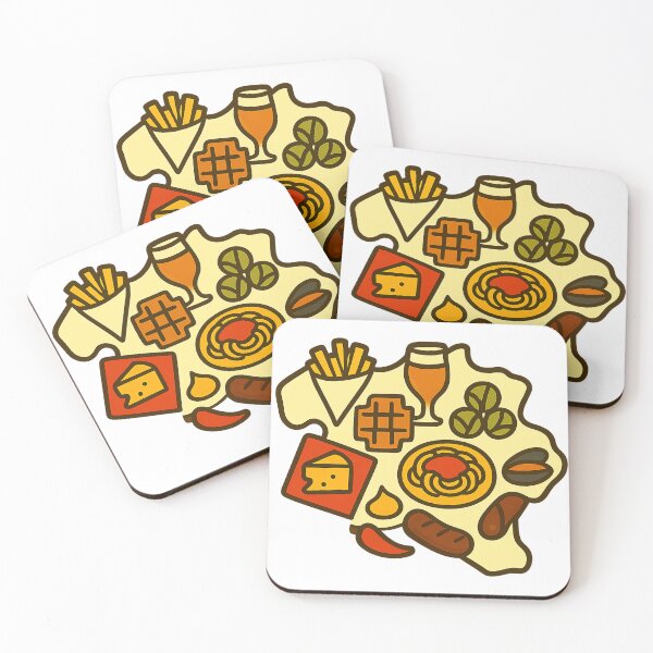 Item preview,  Belgium Food Map  designed and sold by AdiDsgn.