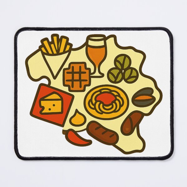 Item preview,  Belgium Food Map  designed and sold by AdiDsgn.