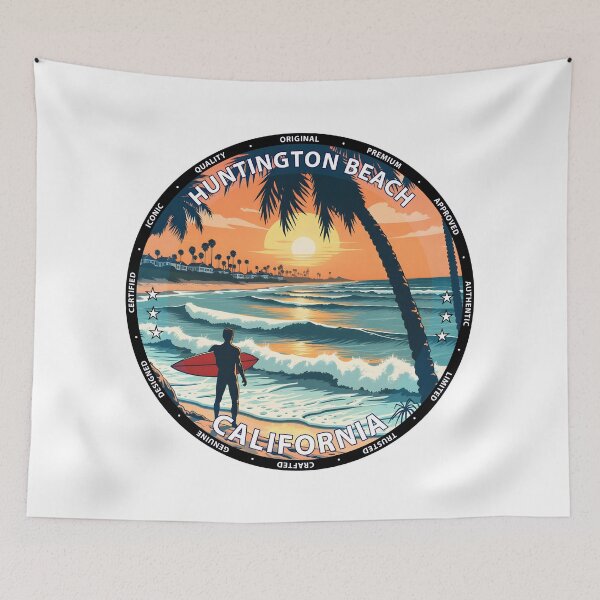 Item preview, Huntington Beach – California USA - Surf lifestyle iconic pier waves designed and sold by inkNext.