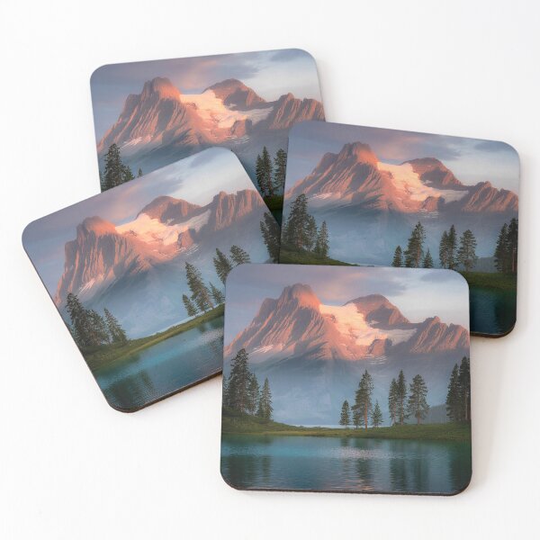 Item preview, Glacier Mountain at Sunset Reflection designed and sold by denisritter.