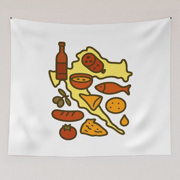 Item preview, Croatia Food Map  designed and sold by AdiDsgn.