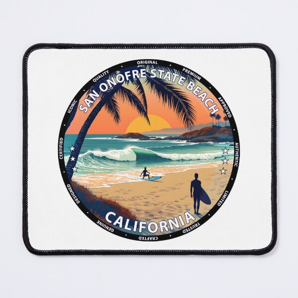 Item preview, San Onofre State Beach – California USA - Surf lifestyle classic longboard waves designed and sold by inkNext.