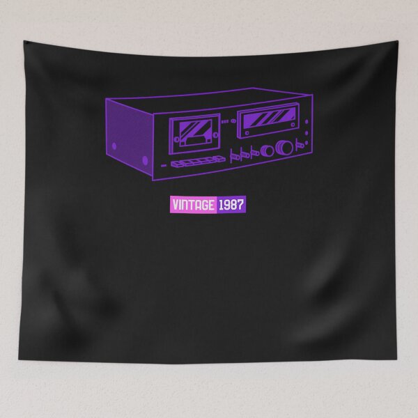 Item preview, Retro Cassette Deck Vintage 1987 Music Lover 	  80S Aesthetic Gift designed and sold by brannonmohor.