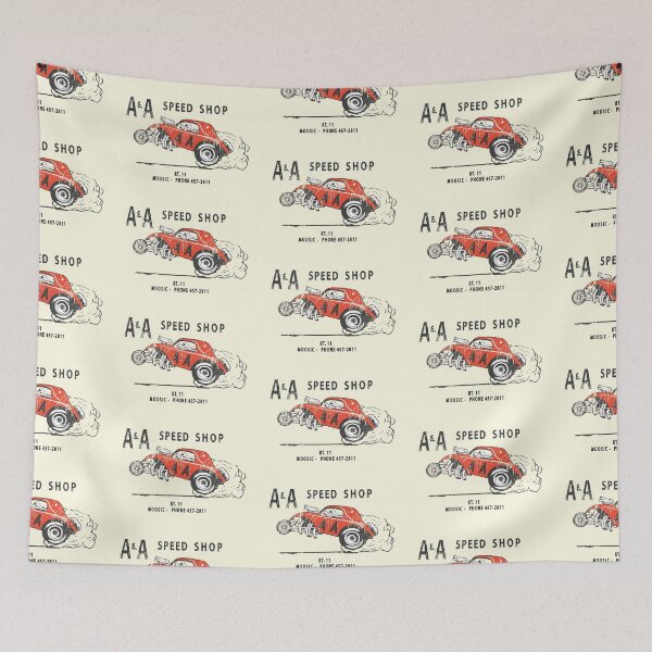 Item preview, A&A vintage speed shop - Burnout, distressed print. designed and sold by retropetrol.