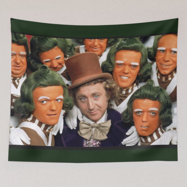 Item preview, Umpa lumpa willy wonka vintage screen poster print 1970s retro  designed and sold by mystic lady vintage art and fashion designs.
