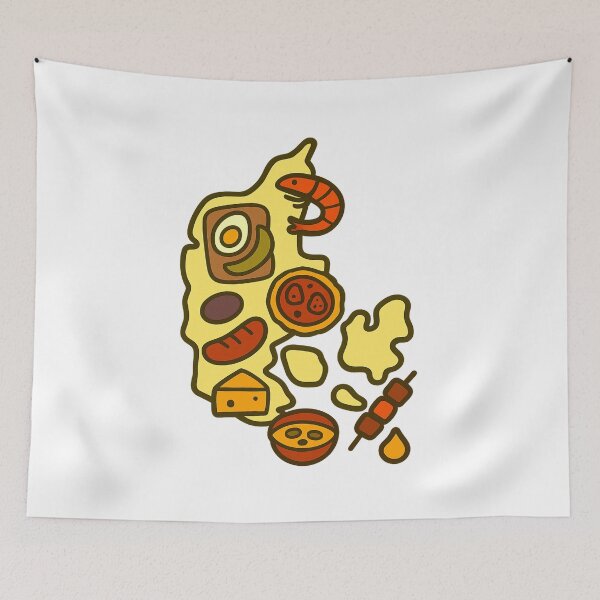 Item preview, Denmark Food Map  designed and sold by AdiDsgn.