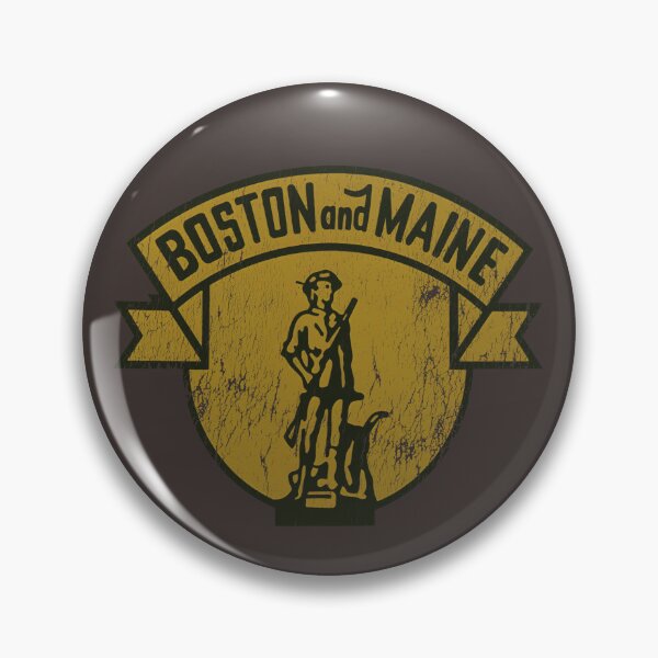 Item preview, Boston and Maine Railroad emblem - aged, worn print designed and sold by retropetrol.