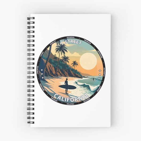 Item preview, C Street – California USA - Surf lifestyle classic pier waves designed and sold by inkNext.
