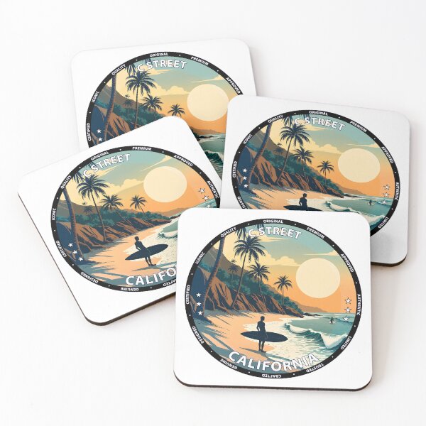 Item preview, C Street – California USA - Surf lifestyle classic pier waves designed and sold by inkNext.