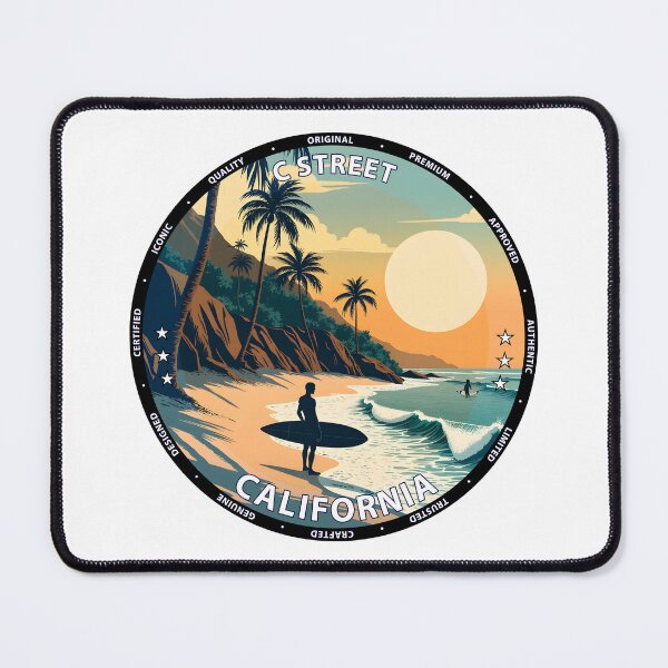 Item preview, C Street – California USA - Surf lifestyle classic pier waves designed and sold by inkNext.