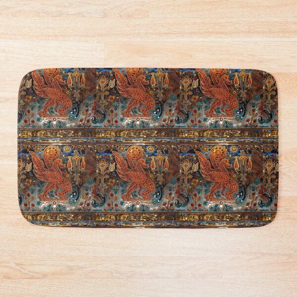 Item preview, Ancient Anatolian Bird motif boho decor spiriyual art legendary phoenix motif designed and sold by Raindreamart.