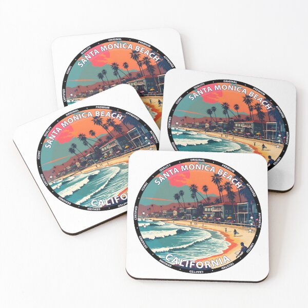 Item preview, Santa Monica Beach – California USA - Surf lifestyle urban waves designed and sold by inkNext.