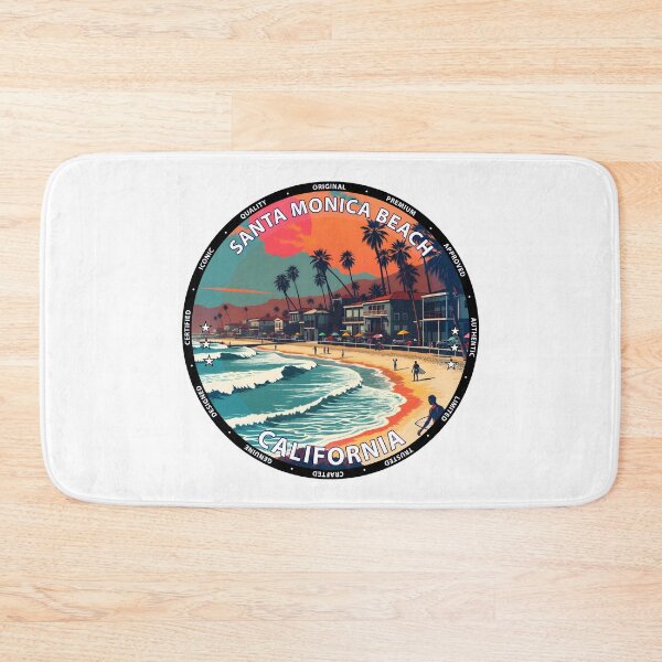 Item preview, Santa Monica Beach – California USA - Surf lifestyle urban waves designed and sold by inkNext.