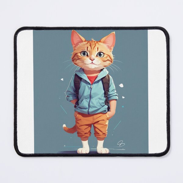 Item preview, Cool Cat in Hoodie and Backpack designed and sold by Rufusaso.