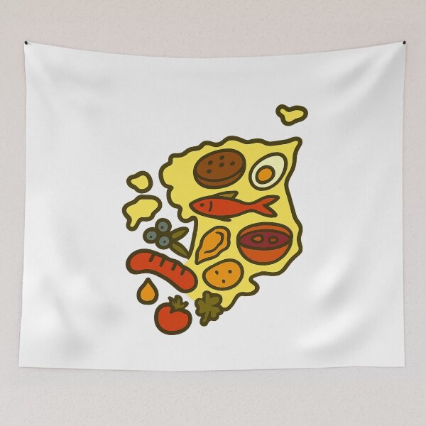 Item preview, Estonia Food Map  designed and sold by AdiDsgn.