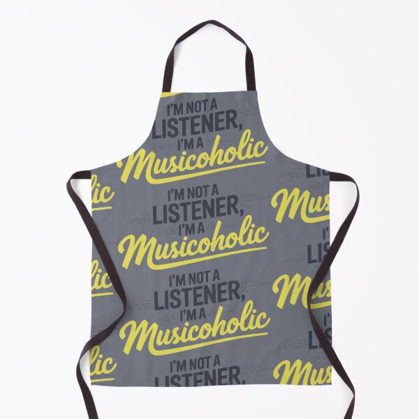 Item preview, Expressive Musicaholic Quote in Deep Blue and Sweeping Yellow Script designed and sold by SplashTastic.
