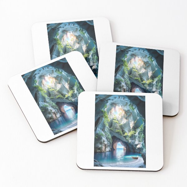 Item preview, Hidden Sea Cave Paradise with Sunlight and Boat designed and sold by denisritter.