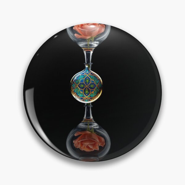 Item preview, Rose in Glass Anatolian Ornament glassart  designed and sold by Raindreamart.