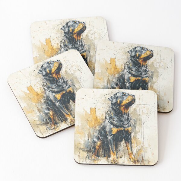 Item preview, Powerful Rottweiler Abstract Watercolor Art designed and sold by Moss and Moon Studio.