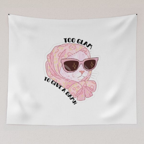 Item preview, Too Glam to Give a Damn | Trendy Girly Quote Merch designed and sold by DigiHavenry.