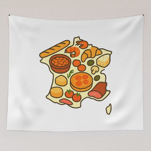 Item preview, France Food Map  designed and sold by AdiDsgn.