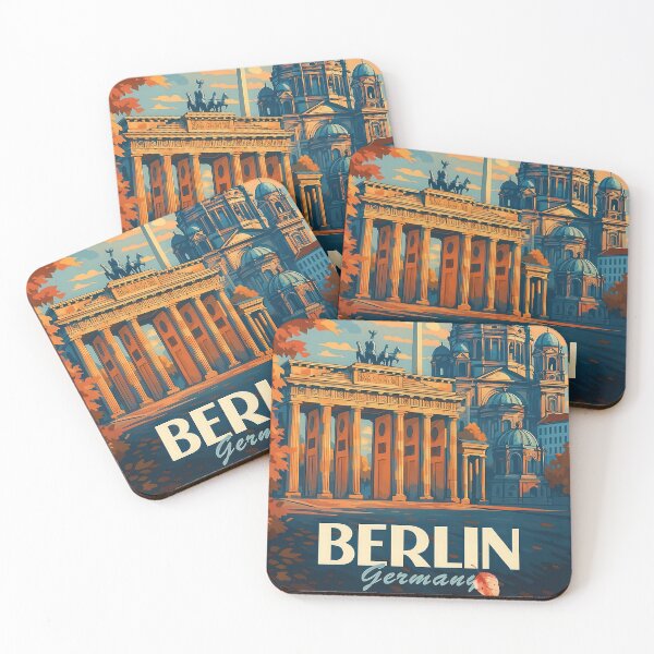 Item preview, Greetings from BERLIN - GERMANY - Retro Autumn Dreams designed and sold by Earth Celebration Designs.