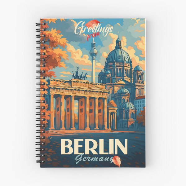 Item preview, Berlin Germany Travel Art – Retro Autumn Dreams designed and sold by Earth Celebration Designs.