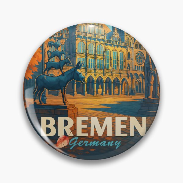 Item preview, Greetings from BREMEN - GERMANY - Retro Autumn Dreams designed and sold by Earth Celebration Designs.