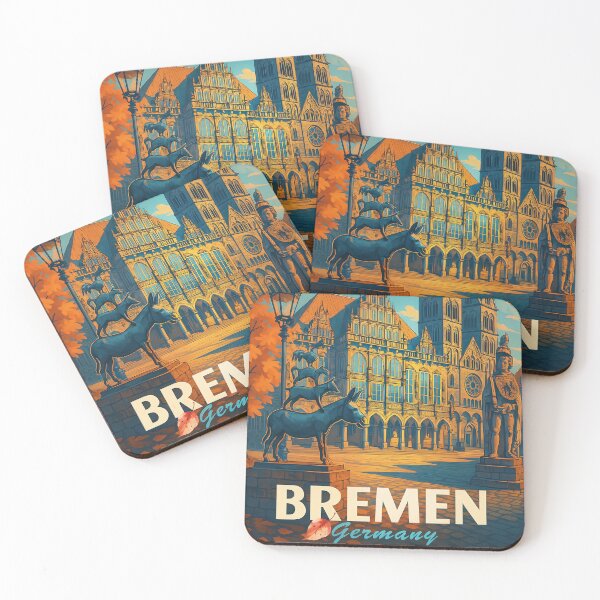 Item preview, Greetings from BREMEN - GERMANY - Retro Autumn Dreams designed and sold by Earth Celebration Designs.