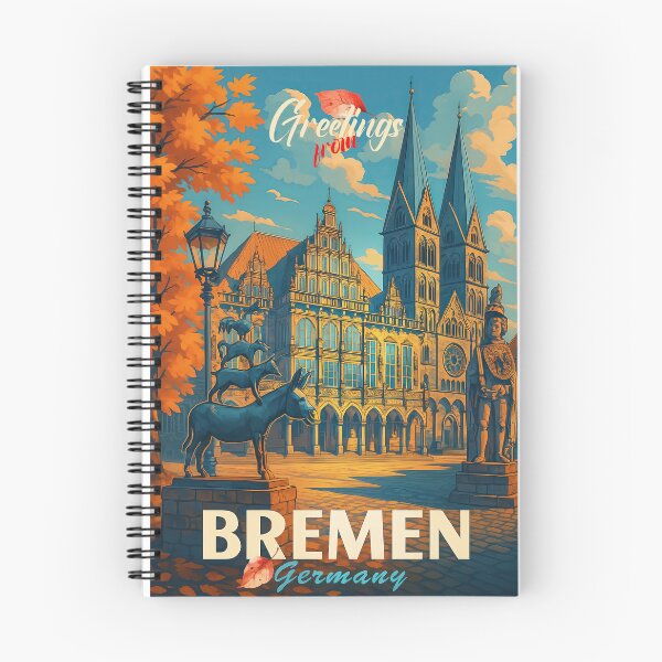 Item preview, Greetings from BREMEN - GERMANY - Retro Autumn Dreams designed and sold by Earth Celebration Designs.