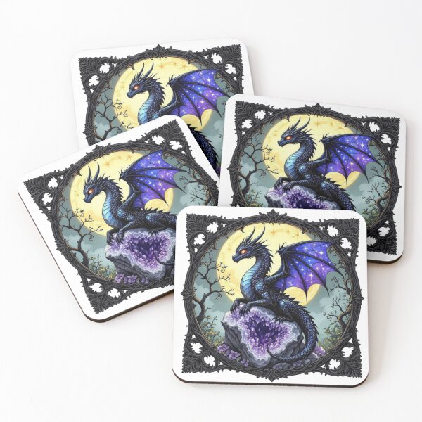 Item preview, The Dragon Guardian - Amethyst Geode- designed and sold by NightWispStudio.
