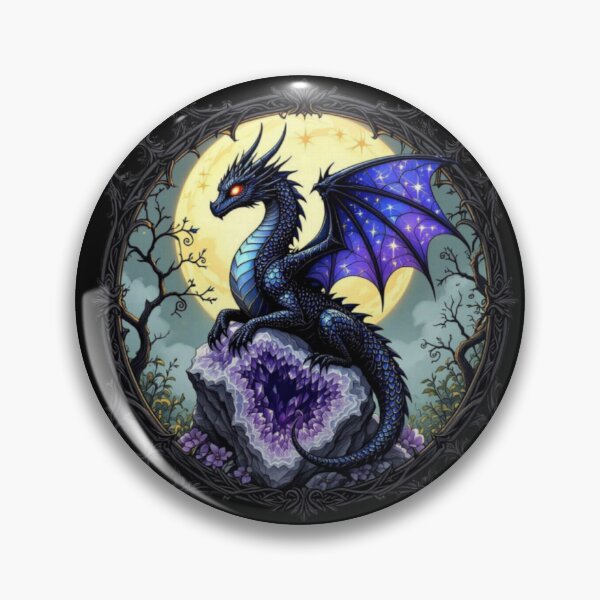 Item preview, The Dragon Guardian - Amethyst Geode- designed and sold by NightWispStudio.