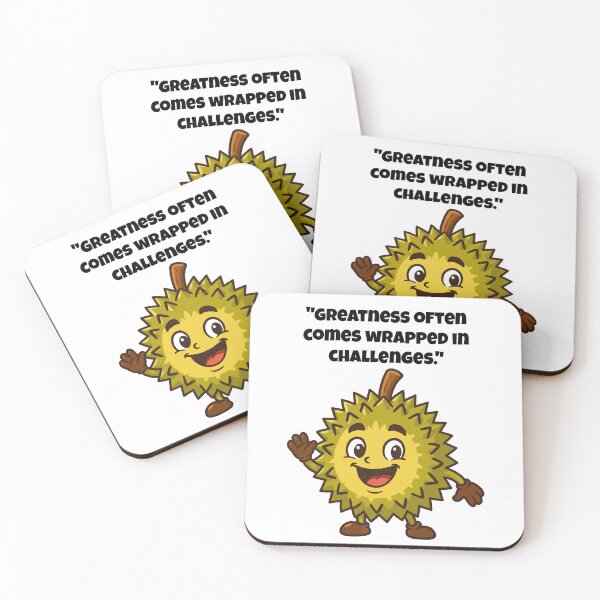 Item preview, Durian Delight - Cute Durian Character with a Friendly Wave designed and sold by Latitude 1°N.