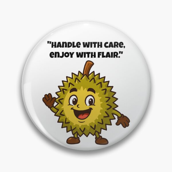 Item preview, Durian Character - Spiky and Smiling Fun Design designed and sold by Latitude 1°N.