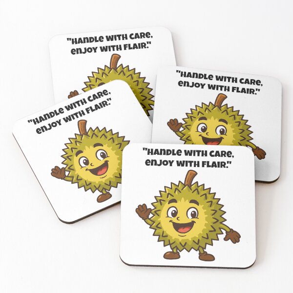 Item preview, Durian Character - Spiky and Smiling Fun Design designed and sold by Latitude 1°N.