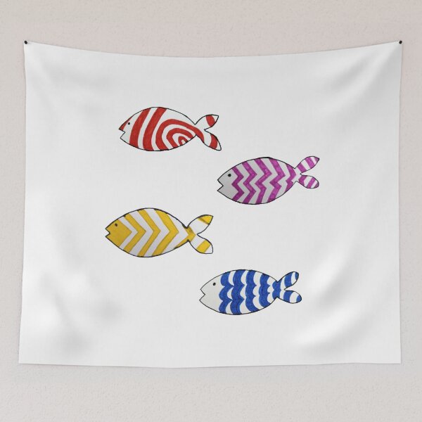 Item preview, Set_2 of 4 Fun Fish Stickers designed and sold by DesignHavenCo.