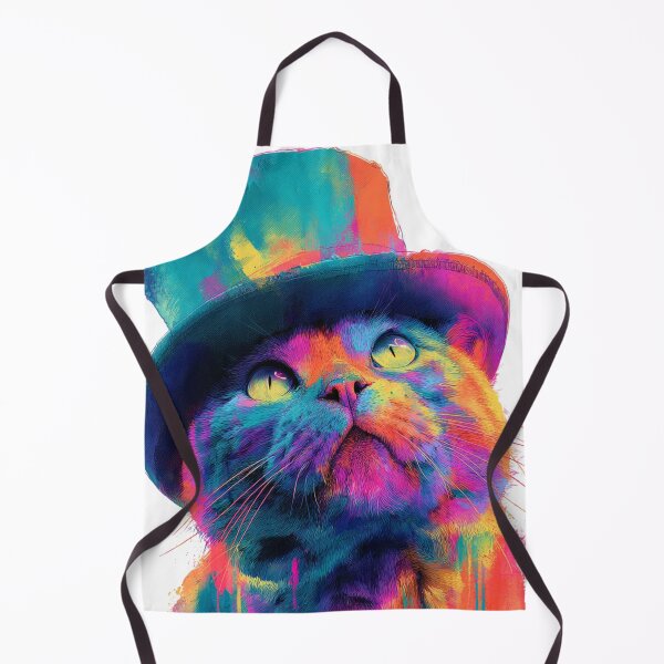 Item preview, Colorful gentleman cat in top hat designed and sold by DuncanMaxStar .
