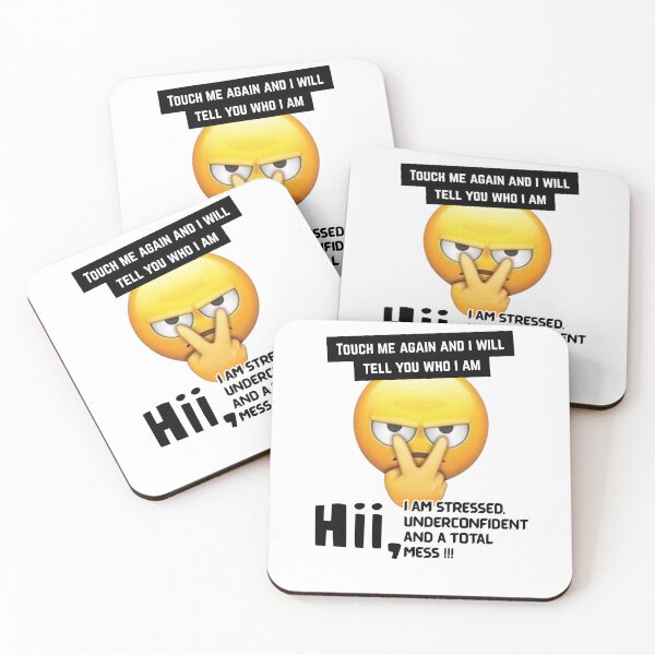 Item preview, Stressed Underconfident Mess – Funny Relatable Emoji Quote designed and sold by DigiHavenry.