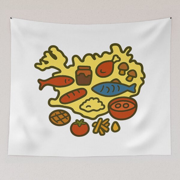 Item preview, Iceland Food Map  designed and sold by AdiDsgn.