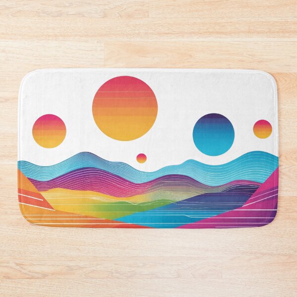 Item preview, Retro Sunset Waves Landscape designed and sold by 0606PM.