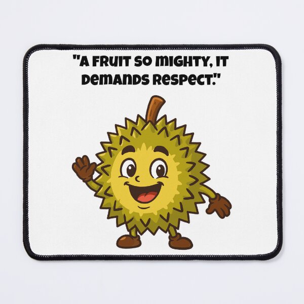 Item preview, Mighty Durian Delight - The Spiky Friend Who Loves to Say Hello designed and sold by Latitude 1°N.
