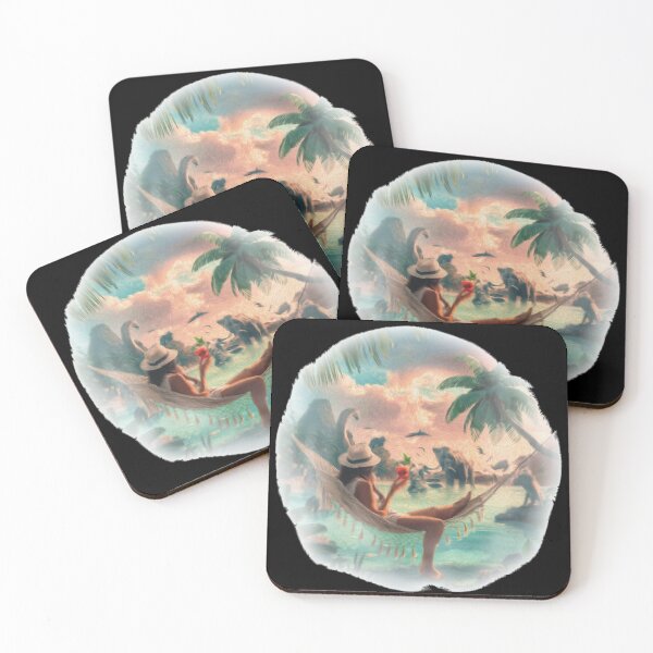 Item preview, Summer in Lost World Relaxing Dinosaur Paradise designed and sold by SkymarArt.